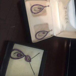 Amethyst and white sapphire jewelry